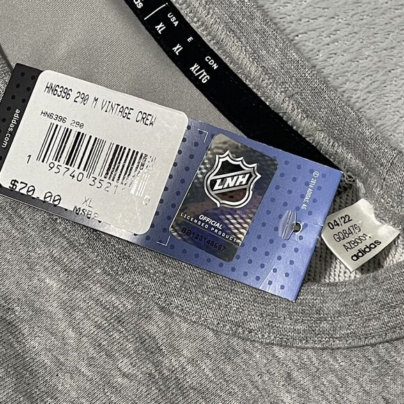 Seattle Kraken Sweatshirt Mens XL Gray adidas Reverse Retro Vintage Crewneck NEW - Picture 12 of 12